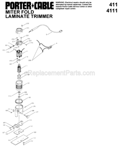 Part Location Diagram of 878615 Porter Cable Screw